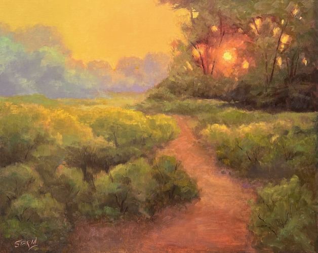 Sunlit Path 24x35 $3200 at Hunter Wolff Gallery